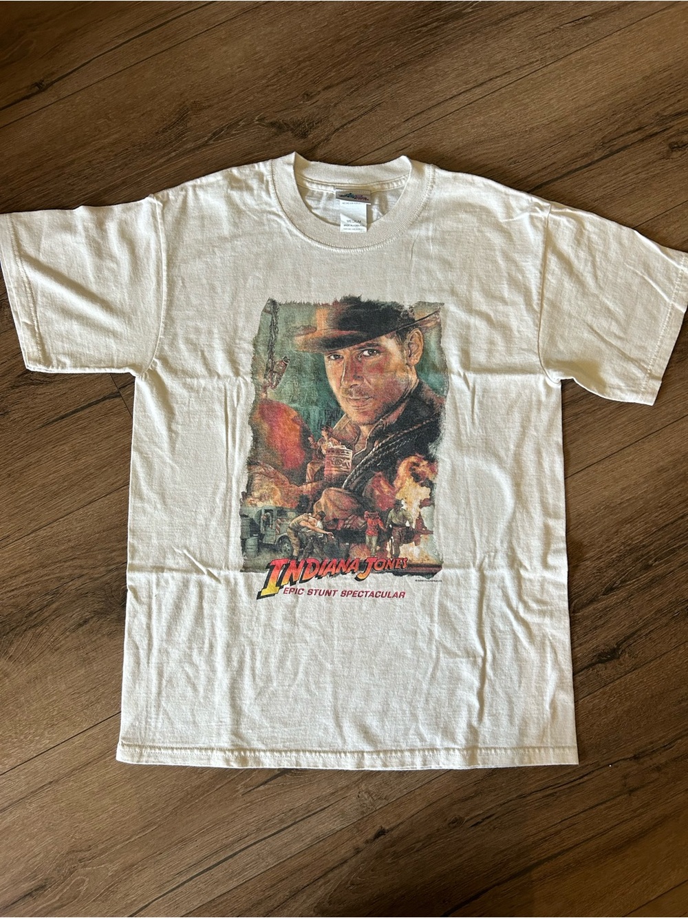 Vintage single stitch Indiana Jones Disneyland epic stunt spectacular t-shirt